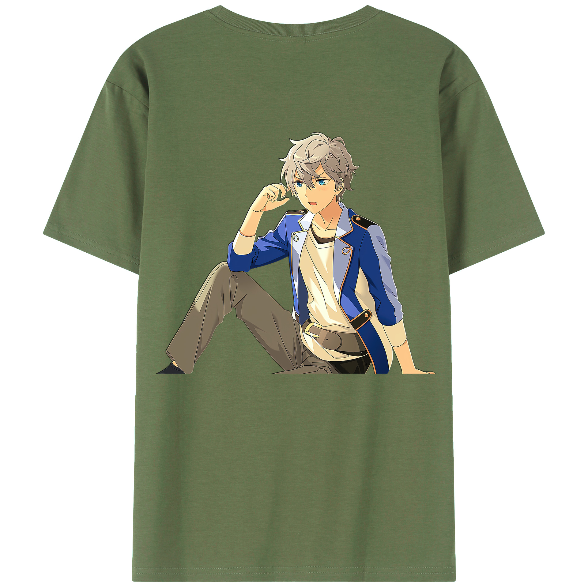 （画像用） あんさんぶるスターズ! Ensemble Stars 綿100％ メンズ半袖Tシャツ（バックプリント） 通気性